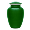 Large Shorthaired Daschund Pet Cremation Urn - Shamrock Green