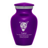 Keepsake Pitbull Pet Cremation Urn - Purple Luster