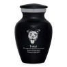 Keepsake Pitbull Pet Cremation Urn - Jet Black