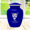 Small Pitbull Pet Cremation Urn - Midnight Blue