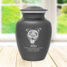 Small Pitbull Pet Cremation Urn - Gunmetal Gray