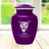 Small Pitbull Pet Cremation Urn - Purple Luster