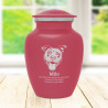 Small Pitbull Pet Cremation Urn - Rose Pink