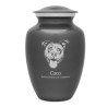 Large Pitbull Pet Cremation Urn - Gunmetal Gray