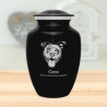 Large Pitbull Pet Cremation Urn - Jet Black