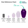 Extra Large Pitbull Pet Cremation Urn - Purple Luster