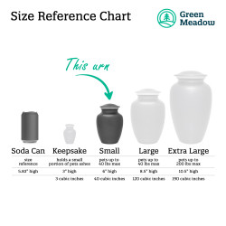 Small Pomeranian Pet Cremation Urn - Gunmetal Gray