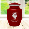 Small Pomeranian Pet Cremation Urn - Ruby Red