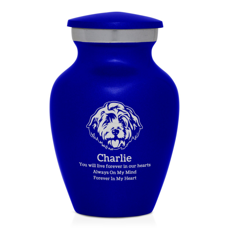 Keepsake Cockapoo Pet Cremation Urn - Midnight Blue