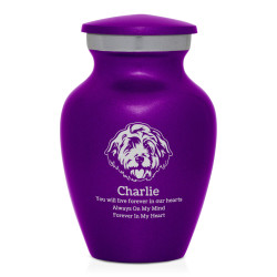 Keepsake Cockapoo Pet Cremation Urn - Purple Luster