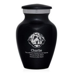 Keepsake Cockapoo Pet Cremation Urn - Jet Black