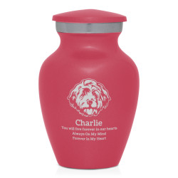 Keepsake Cockapoo Pet Cremation Urn - Rose Pink