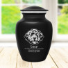 Small Cockapoo Pet Cremation Urn - Jet Black