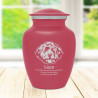 Small Cockapoo Pet Cremation Urn - Rose Pink