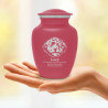 Small Cockapoo Pet Cremation Urn - Rose Pink