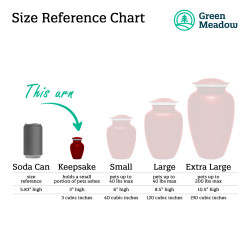 Keepsake Hamster Pet Cremation Urn - Ruby Red