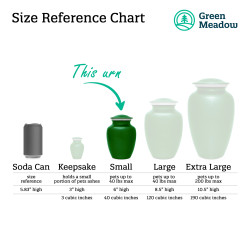 Small Hamster Pet Cremation Urn - Shamrock Green