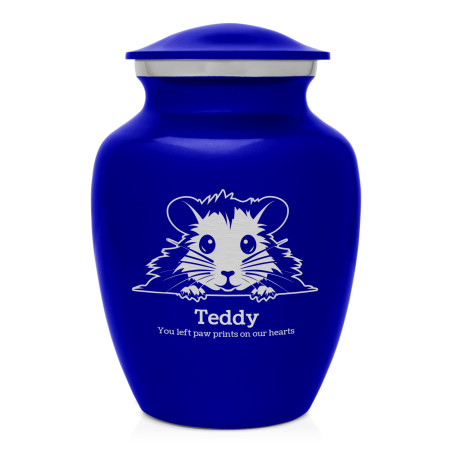 Small Hamster Pet Cremation Urn - Midnight Blue