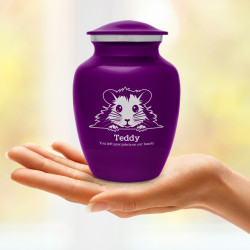 Small Hamster Pet Cremation Urn - Purple Luster
