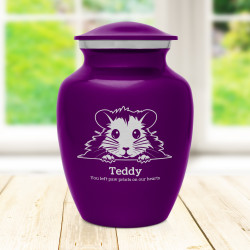 Small Hamster Pet Cremation Urn - Purple Luster
