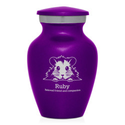 Keepsake Hamster Pet Cremation Urn - Purple Luster