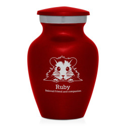 Keepsake Hamster Pet Cremation Urn - Ruby Red