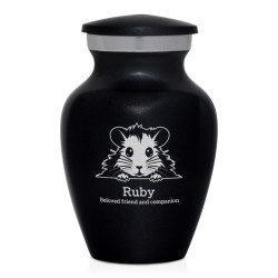 Keepsake Hamster Pet Cremation Urn - Jet Black