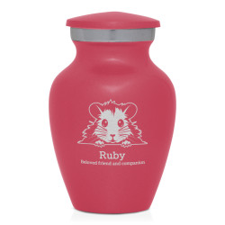 Keepsake Hamster Pet Cremation Urn - Rose Pink