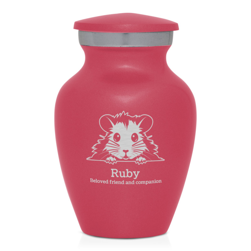 Keepsake Hamster Pet Cremation Urn - Rose Pink