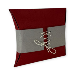 Biodegradable Urn - Crimson Red & Gray