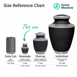 Ebony Black Enamel Keepsake Urn