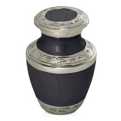 Ebony Black Enamel Keepsake Urn