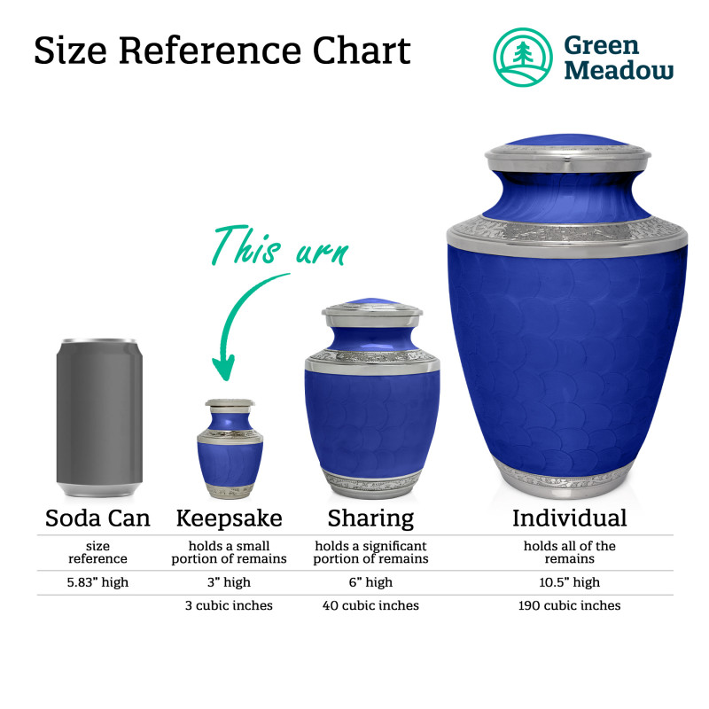 Royal Blue Keepsake Urn