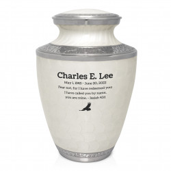 Radiant White Cremation Urn