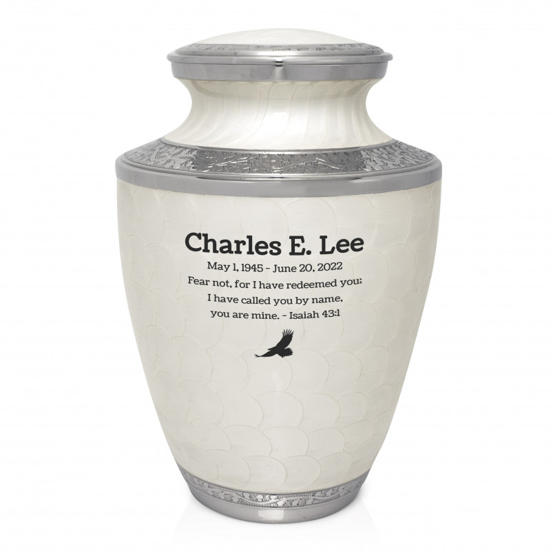 Radiant White Cremation Urn