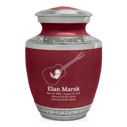 Acoustic Guitar Sharing Urn - Rose Red
