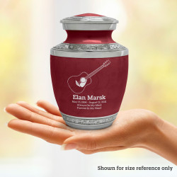 Acoustic Guitar Sharing Urn - Rose Red