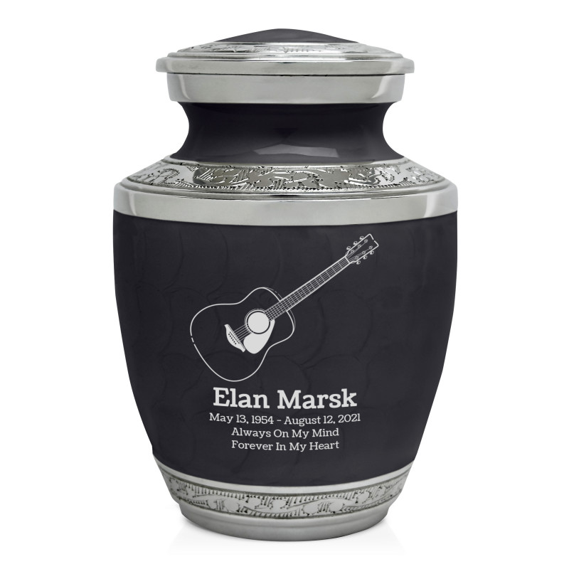 Acoustic Guitar Sharing Urn - Ebony Black