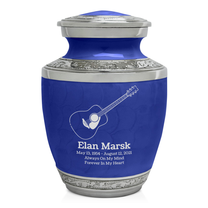Acoustic Guitar Sharing Urn - Royal Blue