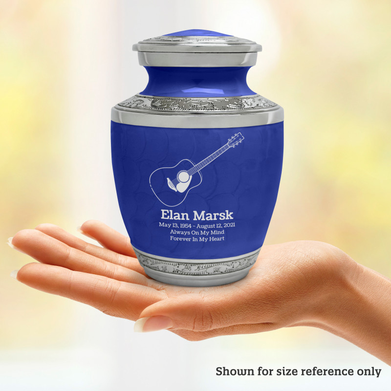 Acoustic Guitar Sharing Urn - Royal Blue