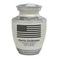 USA Flag Sharing Urn - Radiant White