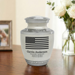 USA Flag Sharing Urn - Radiant White