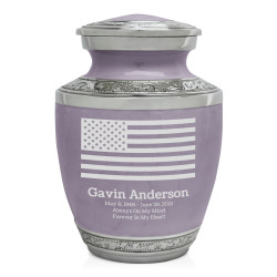 USA Flag Sharing Urn - Regal Purple