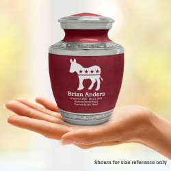 Democratic Donkey Sharing Urn - Rose Red