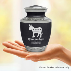 Democratic Donkey Sharing Urn - Ebony Black