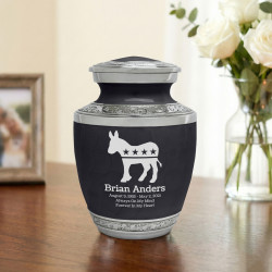 Democratic Donkey Sharing Urn - Ebony Black