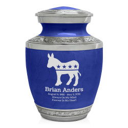 Democratic Donkey Sharing Urn - Royal Blue