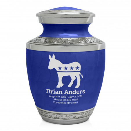 Democratic Donkey Sharing Urn - Royal Blue