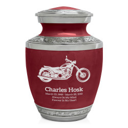 Motorcycle Sharing Urn - Rose Red
