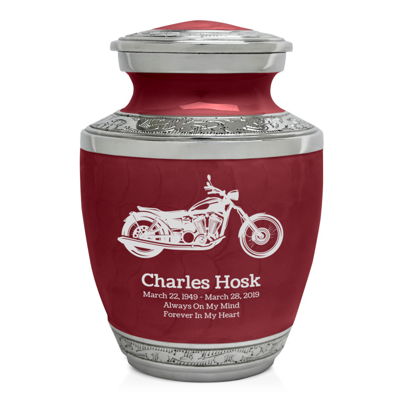 Motorcycle Sharing Urn - Rose Red